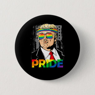 Bóton Redondo 5.08cm Camisa do Orgulho Mês Trump Gay Biual Lésbica
