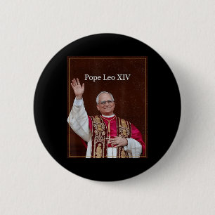 Bóton Redondo 5.08cm Camisa do Papa deus abençoe Leo Xiv, Papa Leo Xiv
