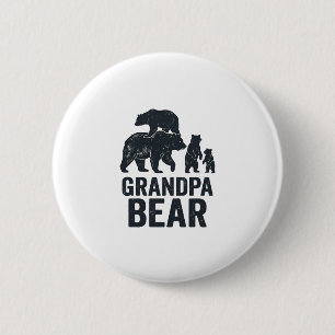 Bóton Redondo 5.08cm Camisa do Urso da Família com Gravação Vintage do
