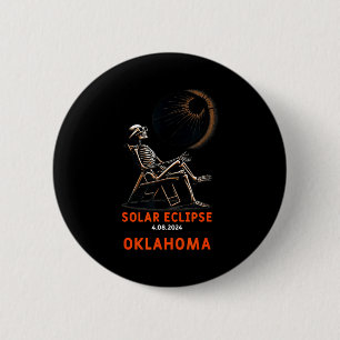 Bóton Redondo 5.08cm Camisa Eclipse Solar Esqueleto Oklahoma Lembrança