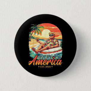 Bóton Redondo 5.08cm Camisa Engraçada Do Golfo Dos Eua América No Leste