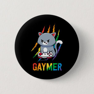 Bóton Redondo 5.08cm Camisa Orgulho Gato Lgbt Arco-íris Presente Amante