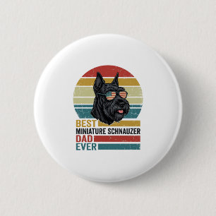 Bóton Redondo 5.08cm Camisa Patriótica Vintage de Papai Schnauzer Minia