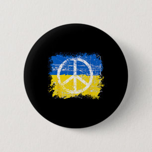 Bóton Redondo 5.08cm Camisa Paz Na Ucrânia Brasão Da Bandeira Da Ucrâni