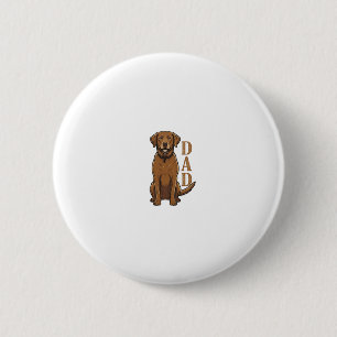 Bóton Redondo 5.08cm Camisa Vintage Brown Dog Dad Design_1