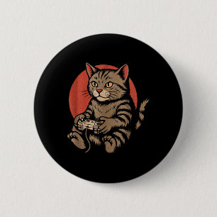 Bóton Redondo 5.08cm Camisas de Gatos e Jogos para Homens Mulheres Game