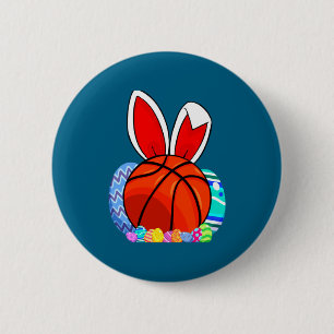 Bóton Redondo 5.08cm Camiseta coelhinho de páscoa de basquete para cria