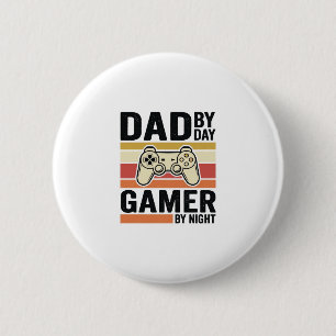 Bóton Redondo 5.08cm Camiseta Controle Vintage Pai Gamer Design_1