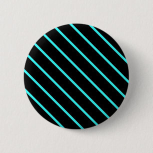 Bóton Redondo 5.08cm Camiseta Cute monogram aqua black stripes All-Over
