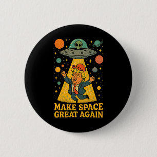 Bóton Redondo 5.08cm Camiseta de Humor Espacial de Abdução Alienígena D
