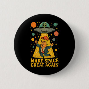 Bóton Redondo 5.08cm Camiseta de Humor Espacial de Abdução Alienígena D