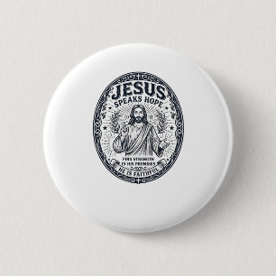 Bóton Redondo 5.08cm Camiseta de Inclusão da Comunidade Surda ASL Jesus
