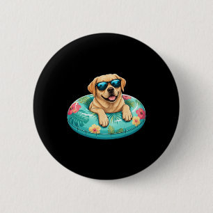 Bóton Redondo 5.08cm Camiseta de Verão do Labrador Retriever Cachorro L