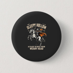 Bóton Redondo 5.08cm Camiseta do Cavaleiro Sem Cabeça Sleepy Hollow Hal