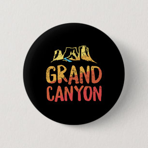Bóton Redondo 5.08cm Camiseta do Grand Canyon - Souvenir Retro de Féria