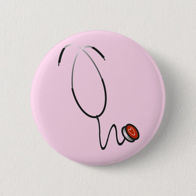 Bóton Redondo 5.08cm Camiseta e presentes do estetoscópio (Frente)