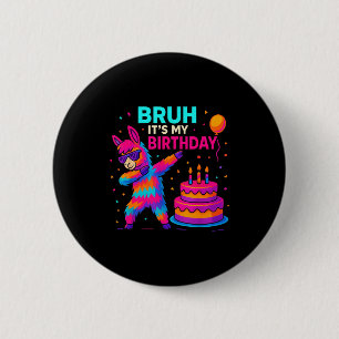 Bóton Redondo 5.08cm Camiseta engraçada de aniversário de Llama Dabbing