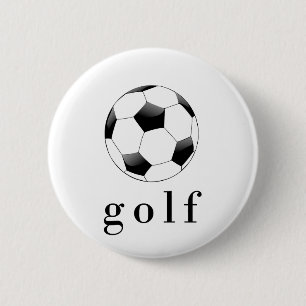 Bóton Redondo 5.08cm Camiseta engraçada de esportes Bola de Futebol Gol