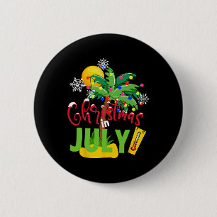 Bóton Redondo 5.08cm Camiseta engraçada de Natal em julho, férias de ve