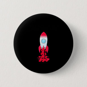 Bóton Redondo 5.08cm Camiseta Espacial Eu Te Amo Até a Lua e de Volta V