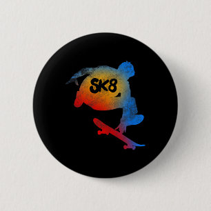 Bóton Redondo 5.08cm Camiseta Evolução Do Skate T Shirt Legal Sk8 Skate