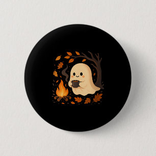 Bóton Redondo 5.08cm Camiseta Feminina Ghost By Campfire With Mug V-nec