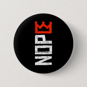 Bóton Redondo 5.08cm Camiseta Feminina Protesto Sem Reis Vertical Não V