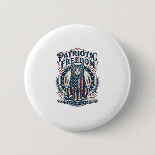Bóton Redondo 5.08cm Camiseta Gráfica Vetorial de Gato de Celeiro Patri