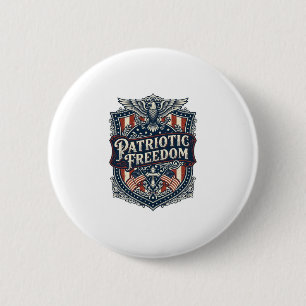 Bóton Redondo 5.08cm Camiseta Gráfica Vetorial Fé Patriótica Família Li