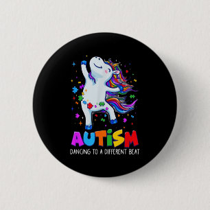 Bóton Redondo 5.08cm Camiseta Infantil Autismo Conscientização Unicórni