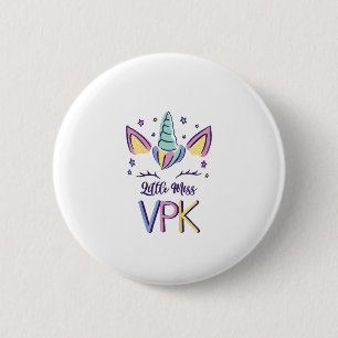 Bóton Redondo 5.08cm Camiseta Infantil VPK Menina Primeiro Dia Pequena
