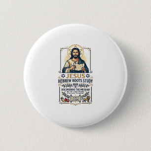 Bóton Redondo 5.08cm Camiseta Nerd Idiomas Bíblia Jesus Hebraico Grego