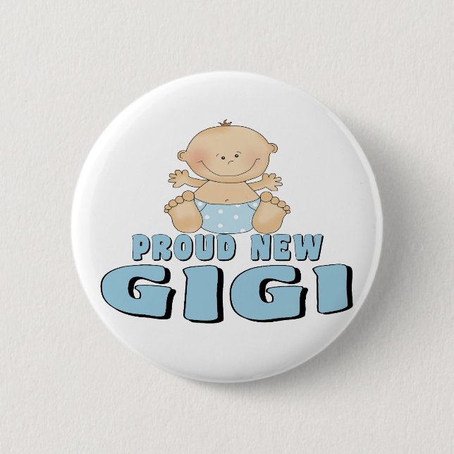 Bóton Redondo 5.08cm Camiseta Orgulhosa Nova Gigi (Frente)