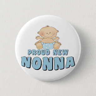 Bóton Redondo 5.08cm Camiseta Orgulhosa Nova Nonna