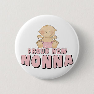 Bóton Redondo 5.08cm Camiseta Orgulhosa Nova Nonna