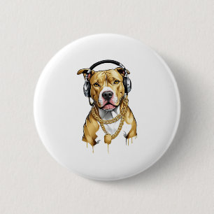 Bóton Redondo 5.08cm Camiseta Pitbull estilo de rua