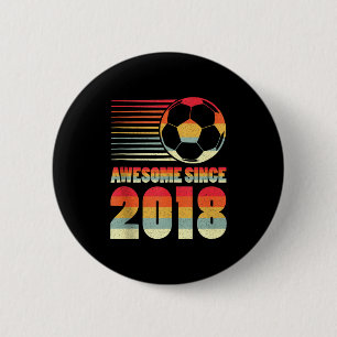 Bóton Redondo 5.08cm Camiseta Regata de 8º Aniversário de Futebol Incrí
