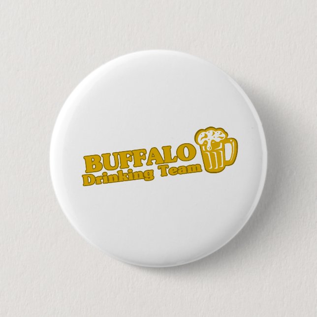 Bóton Redondo 5.08cm camisetas da equipe de Bebendos de Buffalo (Frente)