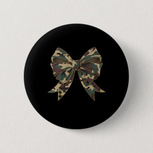 Bóton Redondo 5.08cm Camo Coquette Arco Duck Caça Meninas Crianças Mulh