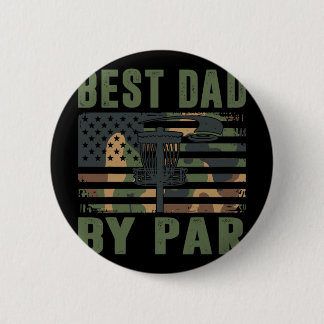 Bóton Redondo 5.08cm Camo Disc Golf Best Dad By Par American Flag Us Fu