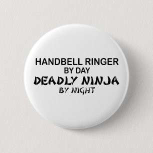 Bóton Redondo 5.08cm Campainha Ninja mortal do Handbell em a noite