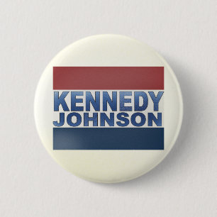 Bóton Redondo 5.08cm Campanha de Kennedy Johnson