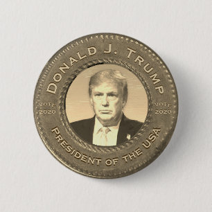Bóton Redondo 5.08cm Campanha de observação do Donald Trump Vintage