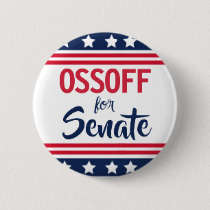 Bóton Redondo 5.08cm Campanha de Ossoff para o Senado
