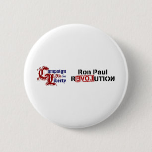 Bóton Redondo 5.08cm Campanha de Ron Paul para a revolução da liberda