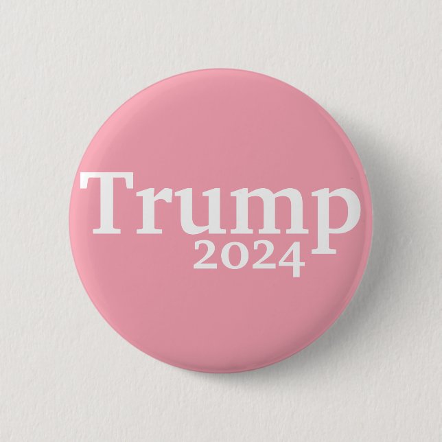 Bóton Redondo 5.08cm Campanha Pink Trump 2024 (Frente)