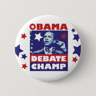 Bóton Redondo 5.08cm Campeão do debate de Barack Obama