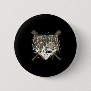 Bóton Redondo 5.08cm Camuflagem 100 Dias De Escola Beisebol Placa Casei