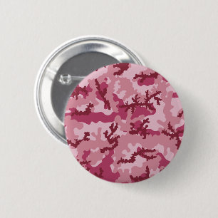 Bóton Redondo 5.08cm Camuflagem rosa