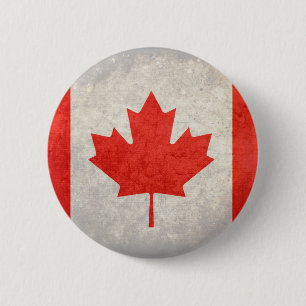 Bóton Redondo 5.08cm Canadá; Bandeira canadense
